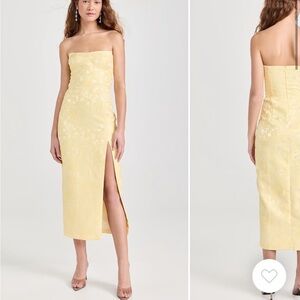 Amanda uprichard Ivy dress in yellow